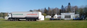 The new trailer making a delivery to the Iseki stand at East Anglian Game and Country Fair. 